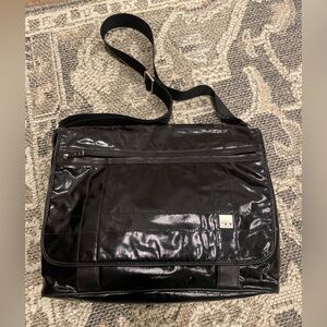 Knomo‎ London Black Faux Leather Laptop Bag